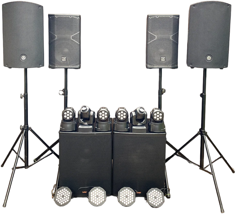 Komplette Anlage mit Beschallung und Lichttechnik